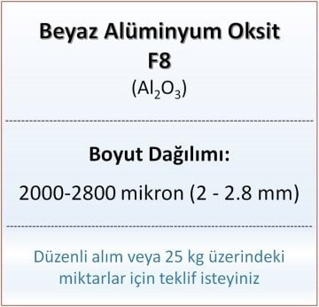 Alüminyum Oksit F8 - Al2O3 - 2000-2800mikron - 500 gram