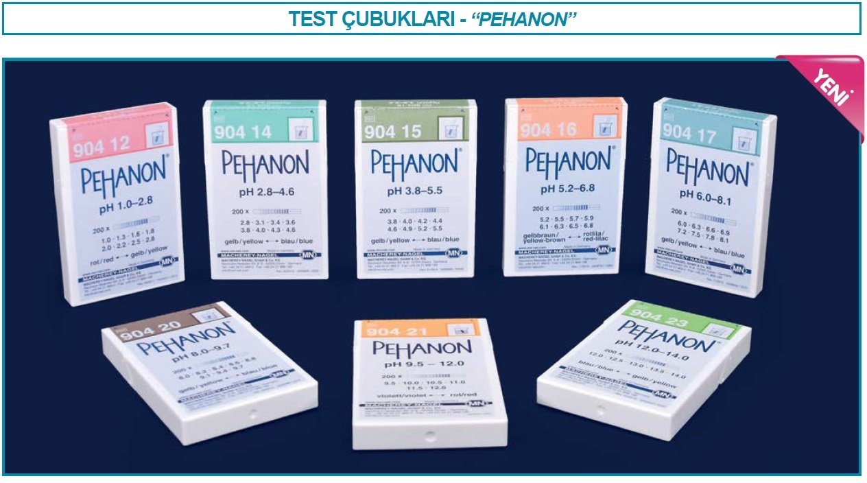 İSOLAB 101.04.005 pehanon - 6.0 - 8.1 pH test kağıdı (200 çubuk)