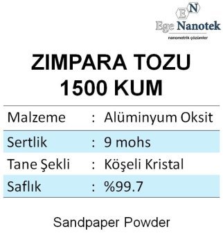 1500 Kum Zımpara Tozu Alüminyum Oksit Alümina P1500
