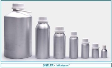 İSOLAB 061.14.025 şişe - vida kapaklı - dar boyun - alüminyum - 25 ml (10 adet)