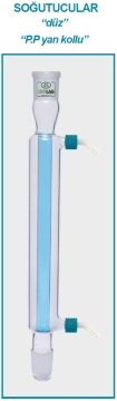 İSOLAB 033.12.253 soğutucu - düz - 250 mm - dişi şilif : NS 29/32 - erkek şilif : NS 29/32 - P.P yan kol (1 adet)