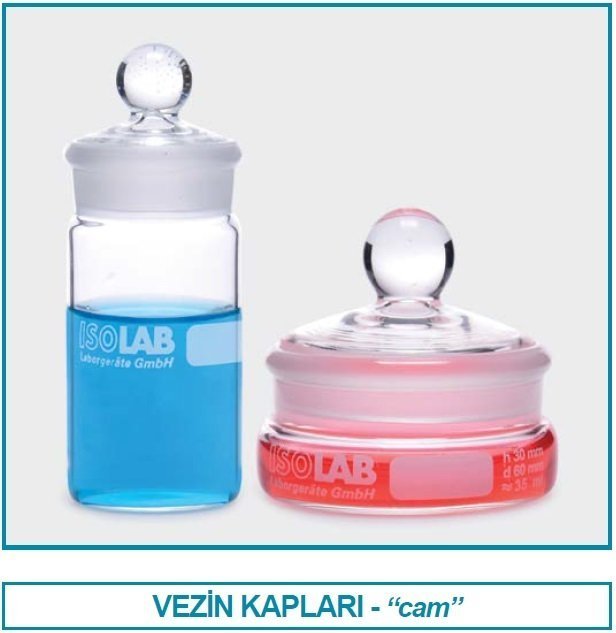 İSOLAB 037.02.803 vezin kabı - cam - 80 mm çap - 30 mm H (1 adet)