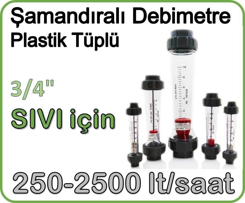 Plastik Tüplü Şamandıralı Sıvı Debimetre 250-2500 lt/saat