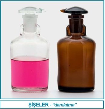 İSOLAB 062.03.100 şişe - damlatma - cam - amber - 100 ml (1 adet)