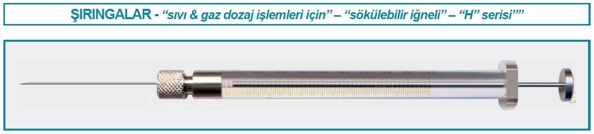 İSOLAB 094.51.025 şırınga - sökülebilir iğneli - seri H - iğne tipi A - 25 ul (1 adet)