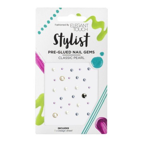 EYLURE TIRNAK SUSU STYLIST PRE GLUED NAIL GEMS-CLASSIC PEARL