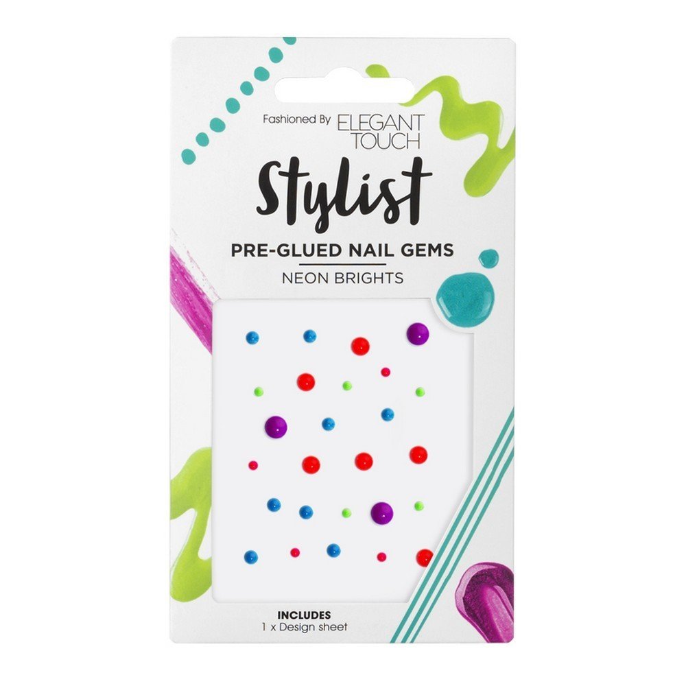 EYLURE TIRNAK SUSU STYLIST PRE GLUED NAIL GEMS-NEON BRIGHTS