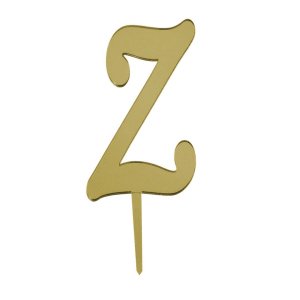 Z Harf Aynalı Pleksi Gold 8 cm