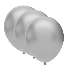 Metalik Balon Gümüş Renk 20 Adet
