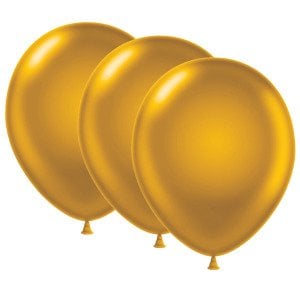Metalik Balon Altın Renk 10 Adet