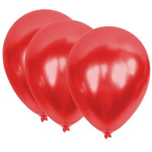 Metalik Balon Kırmızı 10 Adet