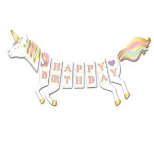 Happy Birthday Unicorn At Şekilli Banner