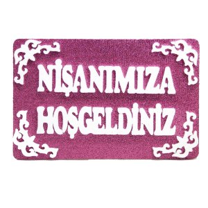 Nişanımıza Hoş Geldiniz Strafor Pembe