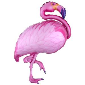 Flamingo Ayaklı Folyo Balon Pembe