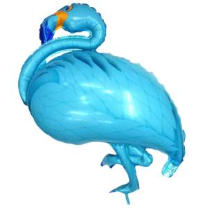 Flamingo Ayaklı Folyo Balon Mavi