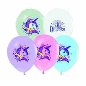 Unicorn Baskılı Balon 10 Adet