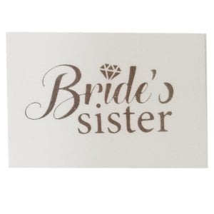 Bride Sister Geçici Dövme Gümüş 10 Adet
