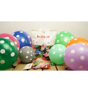 Puantiyeli Balon Renkli 10 Adet