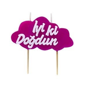 İyi ki Doğdun Mum Pembe