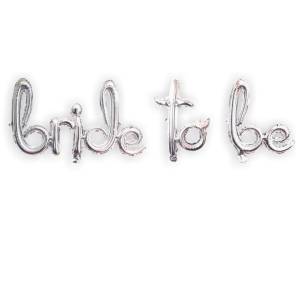 Bride To Be El Yazılı Folyo Balon Gümüş 40 cm