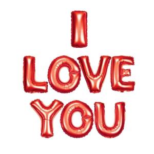 I Love You Kırmızı Folyo Balon 40 cm