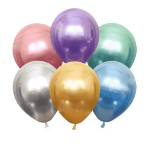 Karışık Renkli Krom Balon 50 Adet