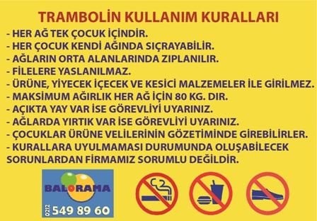 Trambolin Kullanım Kuralları