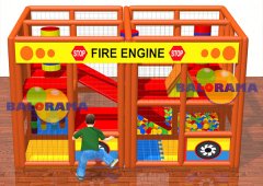Fire Engine Soft Play Top Havuzu 3x2x2m