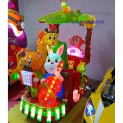 Neşeli Lokomotif Kiddie Rides Jetonlu Oyuncak