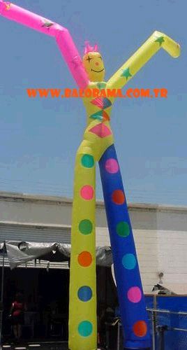 Fly Tüp Çift Ayaklı Çok Renkli Maskot 8m