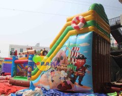 Şişme Park Vikingler Balon Kaydıraklı Oyun Parkı 8x3.5x6h Mt