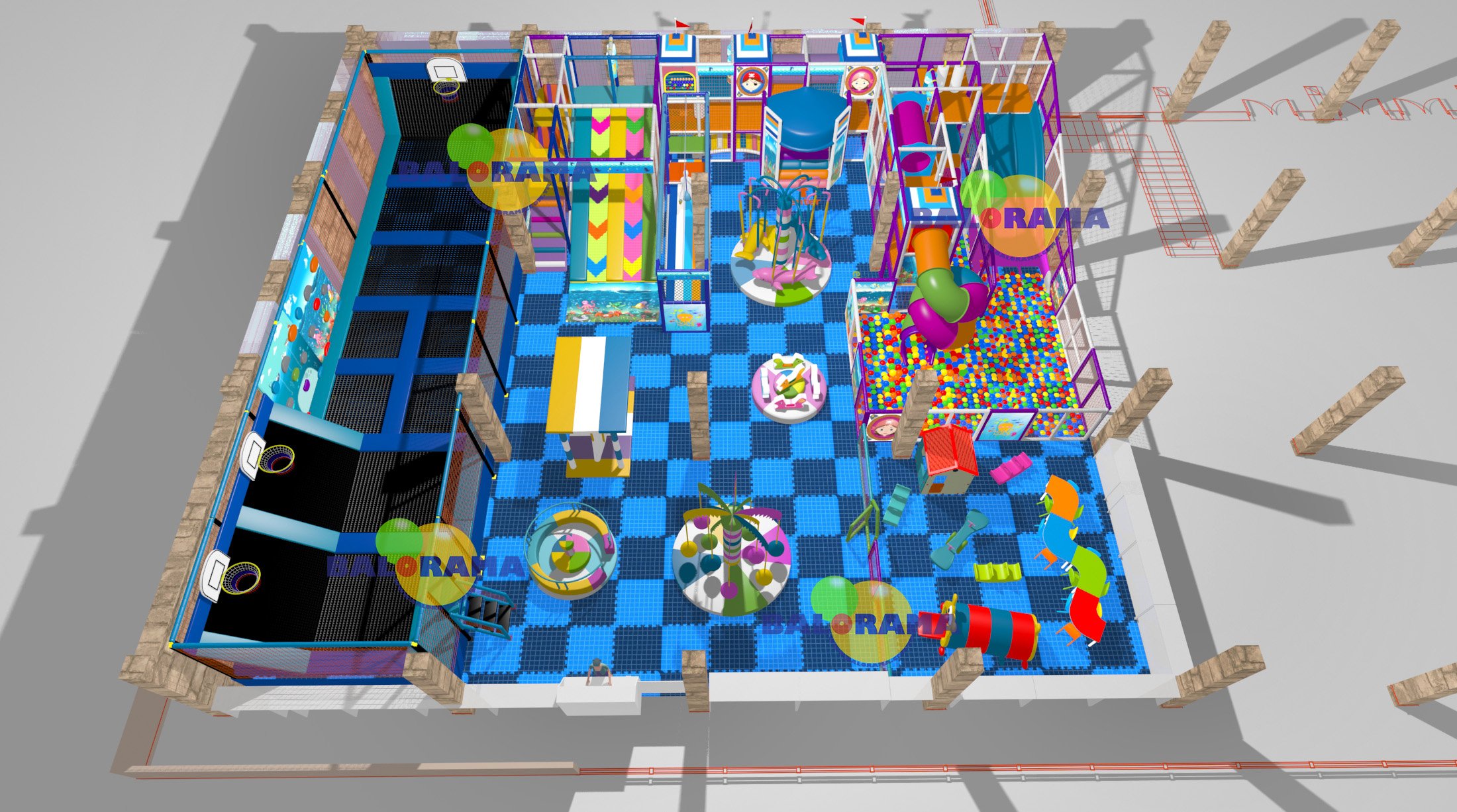 Softplay İç Mekan Oyun Alanı 20x18 - 360m2