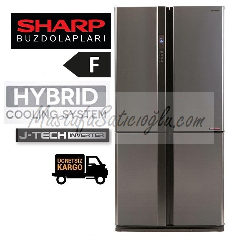 SHARP SJEX820F2SL 4 Kapılı Gardrop Tipi Buzdolabı