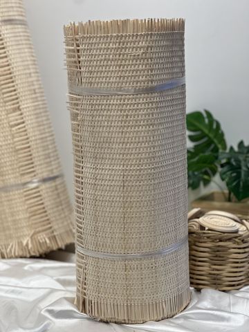 Doğal Bambu Kapalı Örme Naturel Dekoratif Hasır Hazeran 60 cm