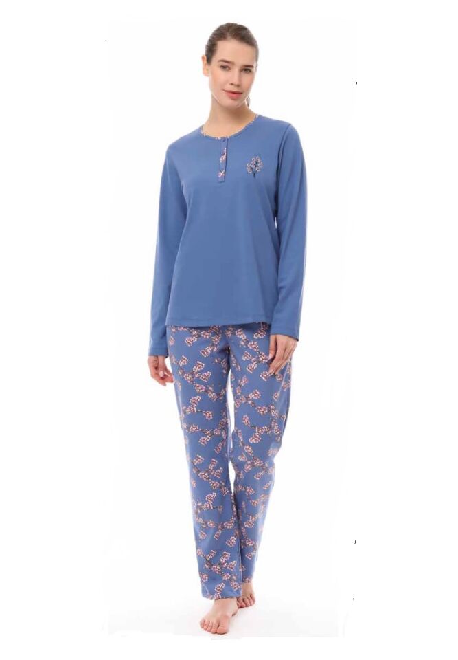 Pijadore Uzun Kol Kışlık Kadın Pijama Takım