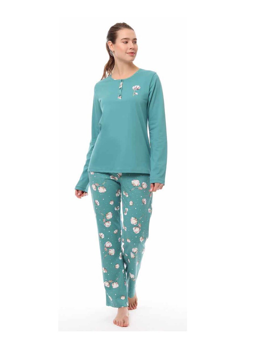 Pijadore Uzun Kol Kışlık Kadın Pijama Takım