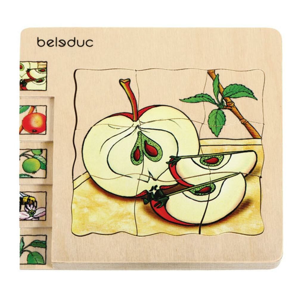 Beleduc Oluşum Ahşap Puzzle – Elma (30 Parçalı Yapboz)