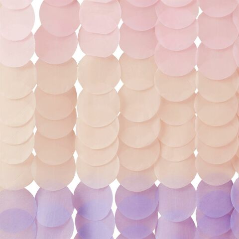 Ginger Ray - Backdrop Tissue Paper Discs Pastel - Pastel Kağıt Arka Fon