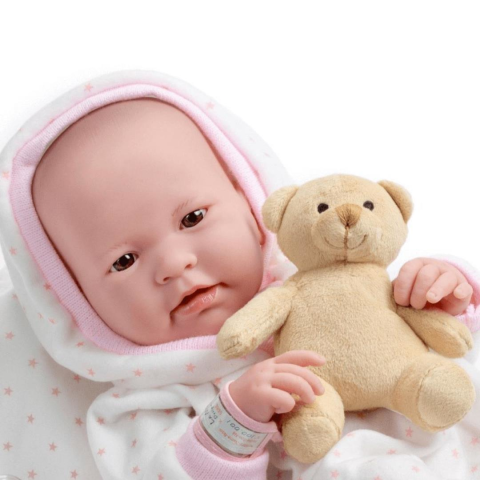 Berenguer Gerçekçi Yenidoğan Oyuncak Kız Bebek 43cm - Pembe Yıldız