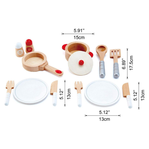Hape Oyuncak Pişirme ve Servis Seti / Cook & Serve Set