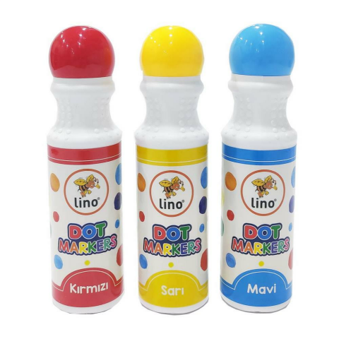 Lino Dot Markers 3lü Yıkanabilir Boyama Kalemleri