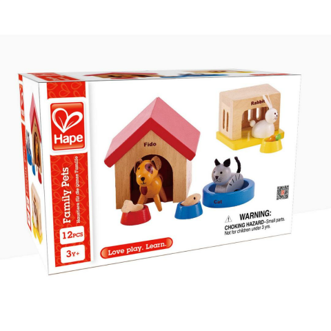 Hape Oyuncak Evcil Hayvan Eşya Seti / Wooden Toys - Family Pets