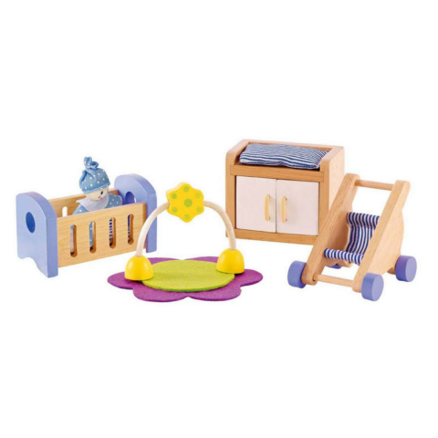 Hape Oyuncak Bebek Odası Eşya Seti / Wooden Toys - Baby's Room