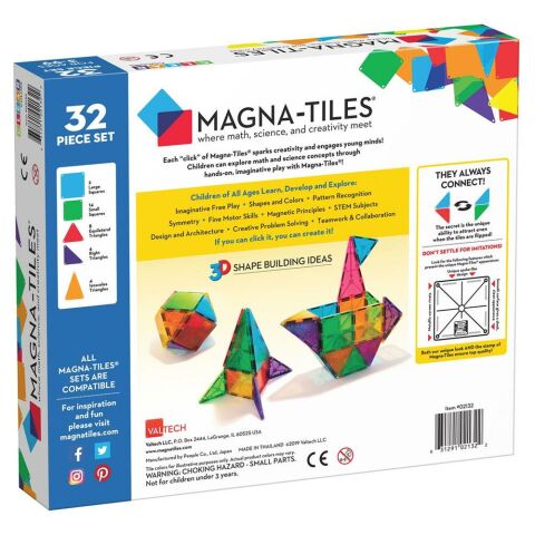 Magna-Tiles Clear Colors 32 Parça