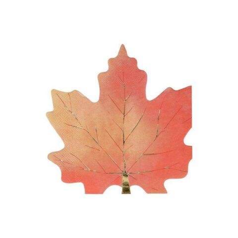 Meri Meri - Maple Leaf Napkins - Sonbahar Yaprağı Peçete - 16'lı