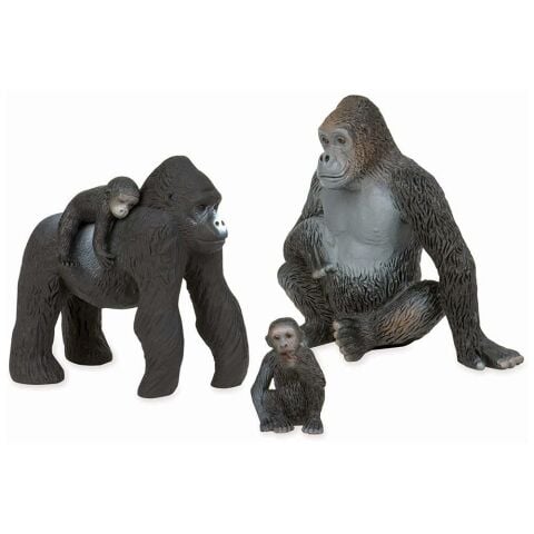 Terra Goril Ailesi - 4 Parçalı Hayvan Ailesi Figürü Seti