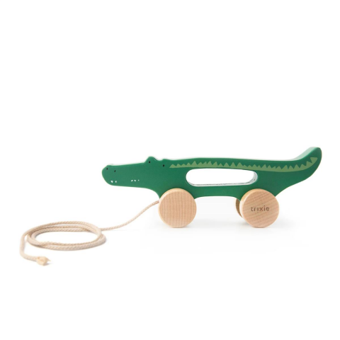 Trixie - Wooden Pull Along Toy - Ahşap İpli Oyuncak - Mr. Crocodile