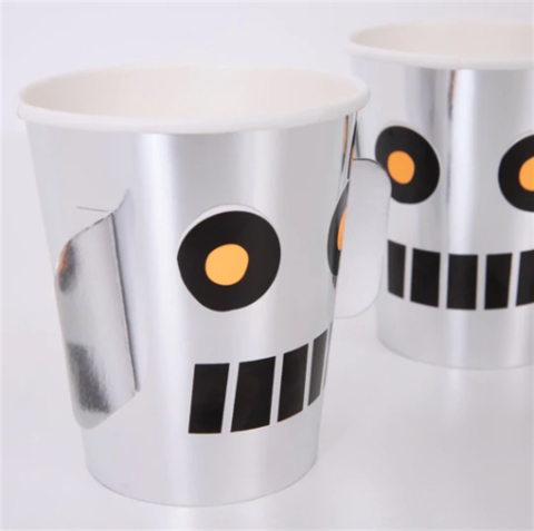 Meri Meri - Robot Cups - Robot Bardaklar - 8'li