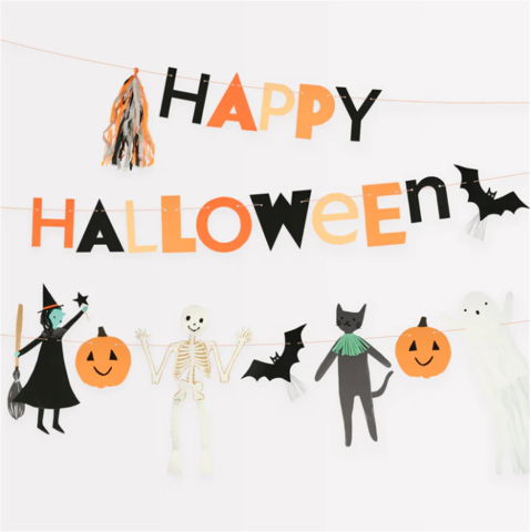 Meri Meri - Happy Halloween Garland - Happy Halloween Asılan Süs