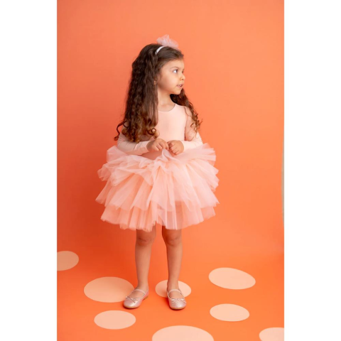 Mini Celebrities Somon Kız Çocuk Tütü Elbise